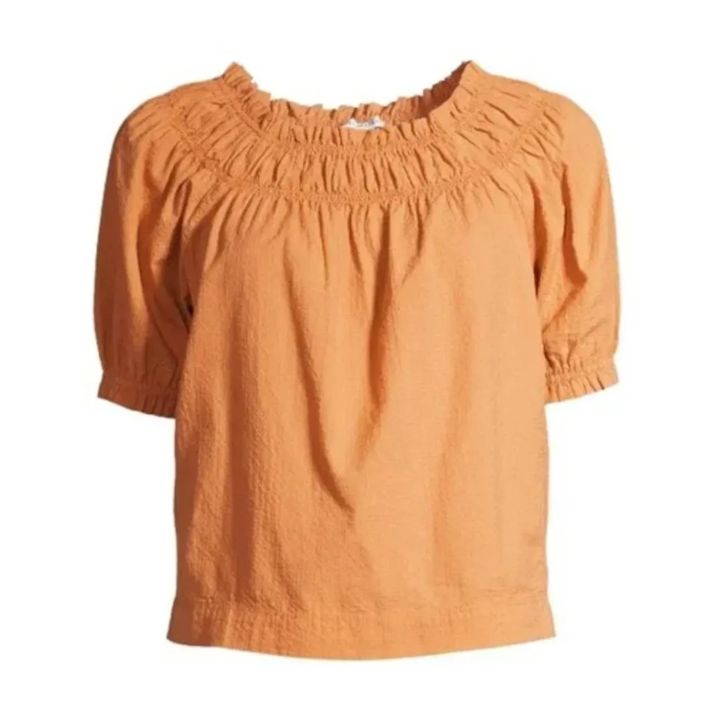 Bundle of 2 Free Assembly Orange & Yellow Gingham Puff Sleeve Tops Size XL - Image 10