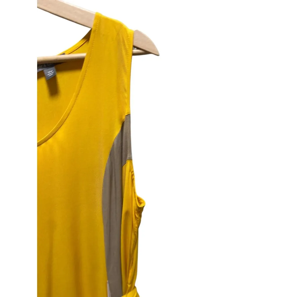 Jessica London Striped Maxi Dress Yellow Size 20W Minimalist Summer Coastal Boho - Image 10