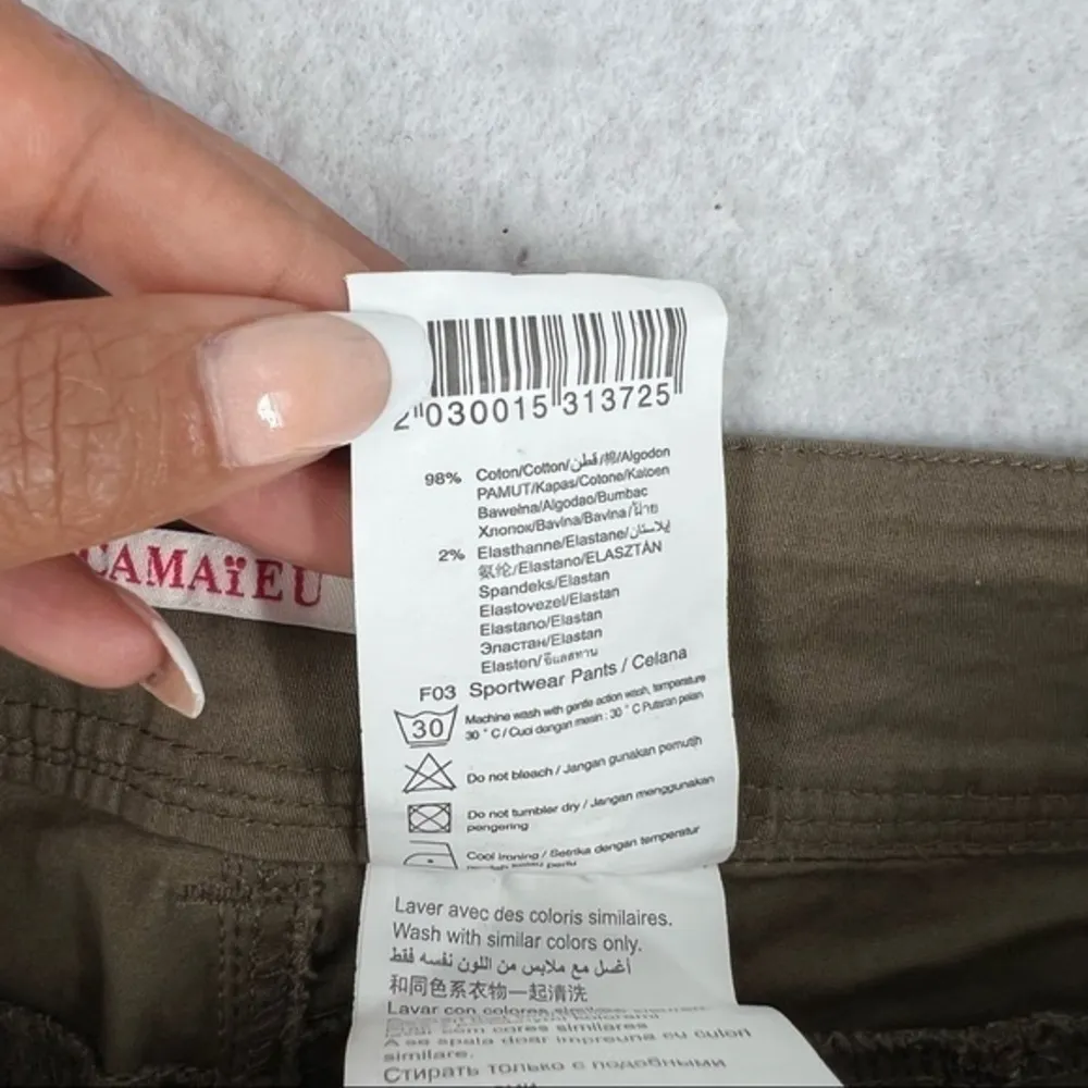 Camaieu Roll Tab‎ Crop Cargo Pant Brown Size 8 - Image 9