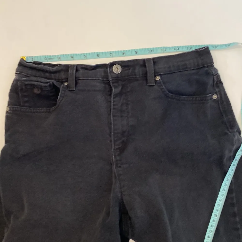 Gloria Vanderbilt Black Straight Leg High Rise Jeans Sz 8 Long Cotton Casual - Image 7