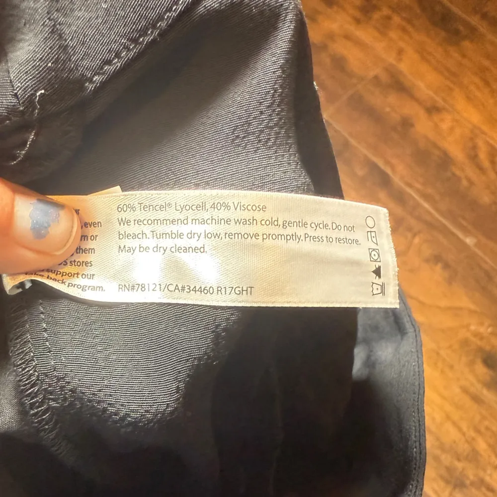 EILEEN FISHER Women’s Black Viscose Jersey Cropped Pant Sz L - Image 6