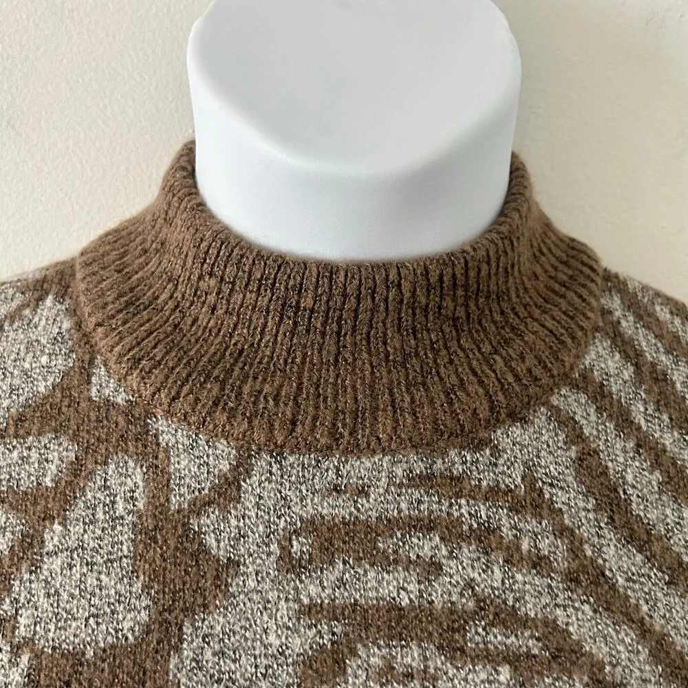 Vero Moda Women's Curve Animal Print Mock Neck Pullover Sweater Plus 1X New - Image 3