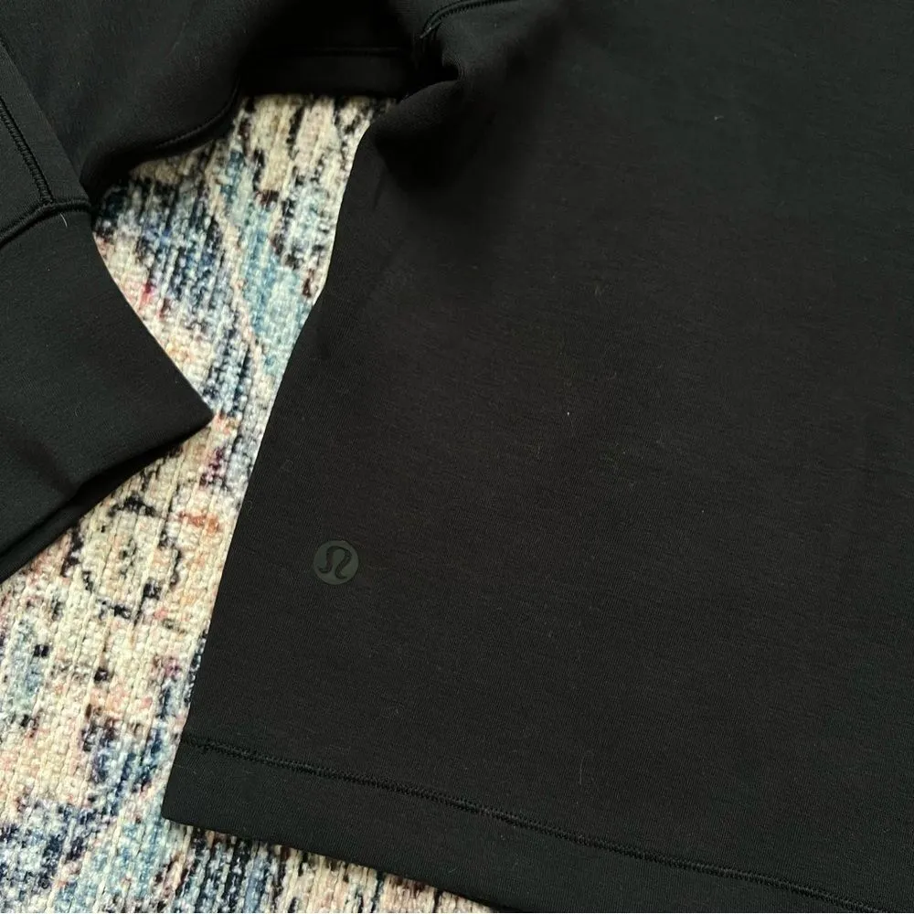 Lululemon Smooth Spacer Cropped Pullover Graphic Black Size 14 - Image 15