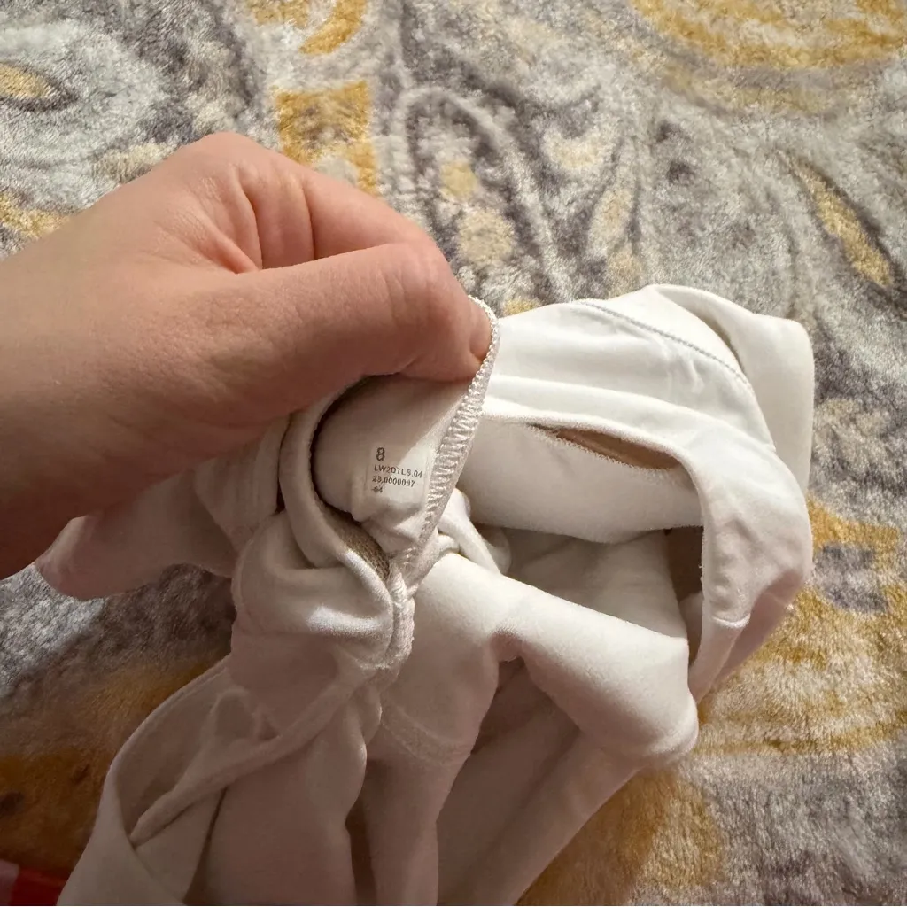 Lululemon white align one shoulder sport bra size 8 - Image 3