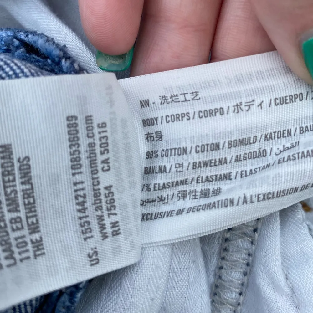 Abercrombie & Fitch the ankle straight ultra high rise size 8 short medium wash - Image 6