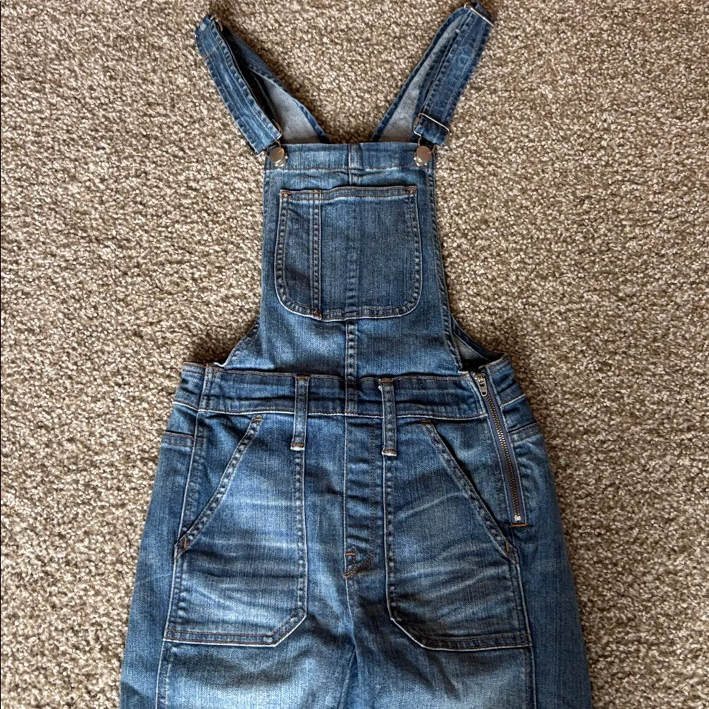 Madewell Skinny Overalls in Kemp Wash XXS - Image 3