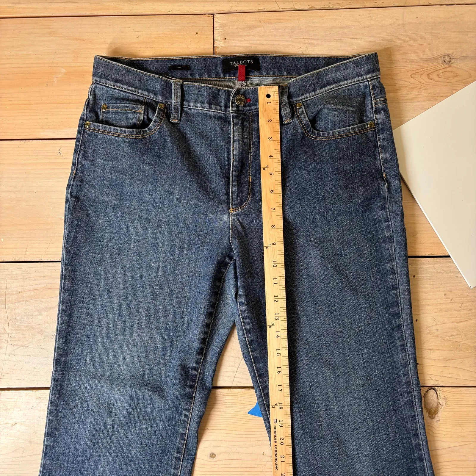 Talbots EUC Women's Dark Wash Bootcut Jeans Size 10 - Image 6