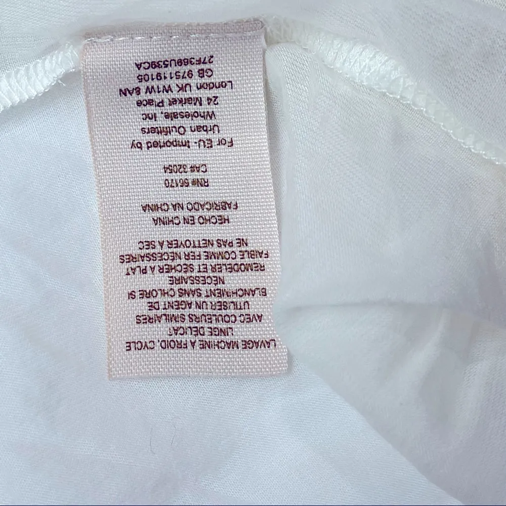 Free People White Cotton Sleeveless with Peplum Detail Top Size L - Image 13