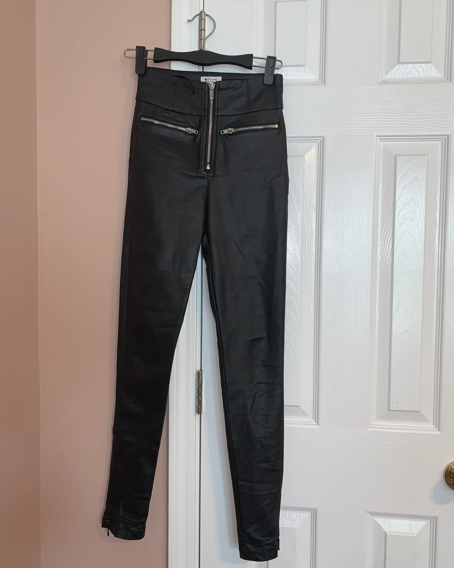 Beginning Boutique Faux Leather Pants - Image 2
