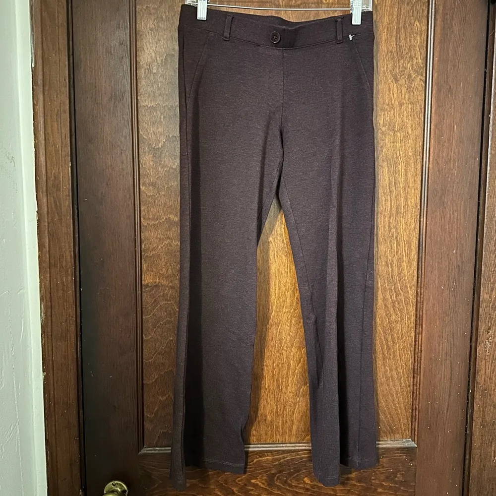 Betabrand Yoga Dress Pants Bootcut Burgundy Plum Size SP - Image 2