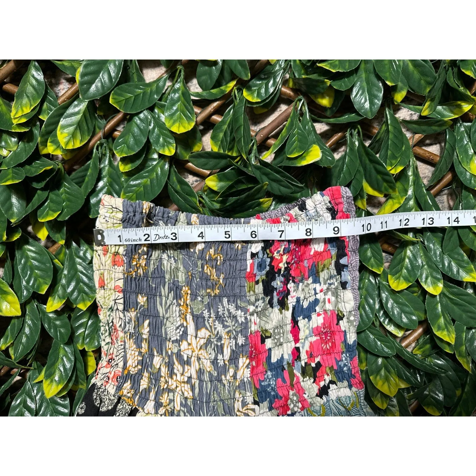 Unique 100% Cotton Bohemian Multicolor Strapless Romper Size L Pink Size L - Image 7