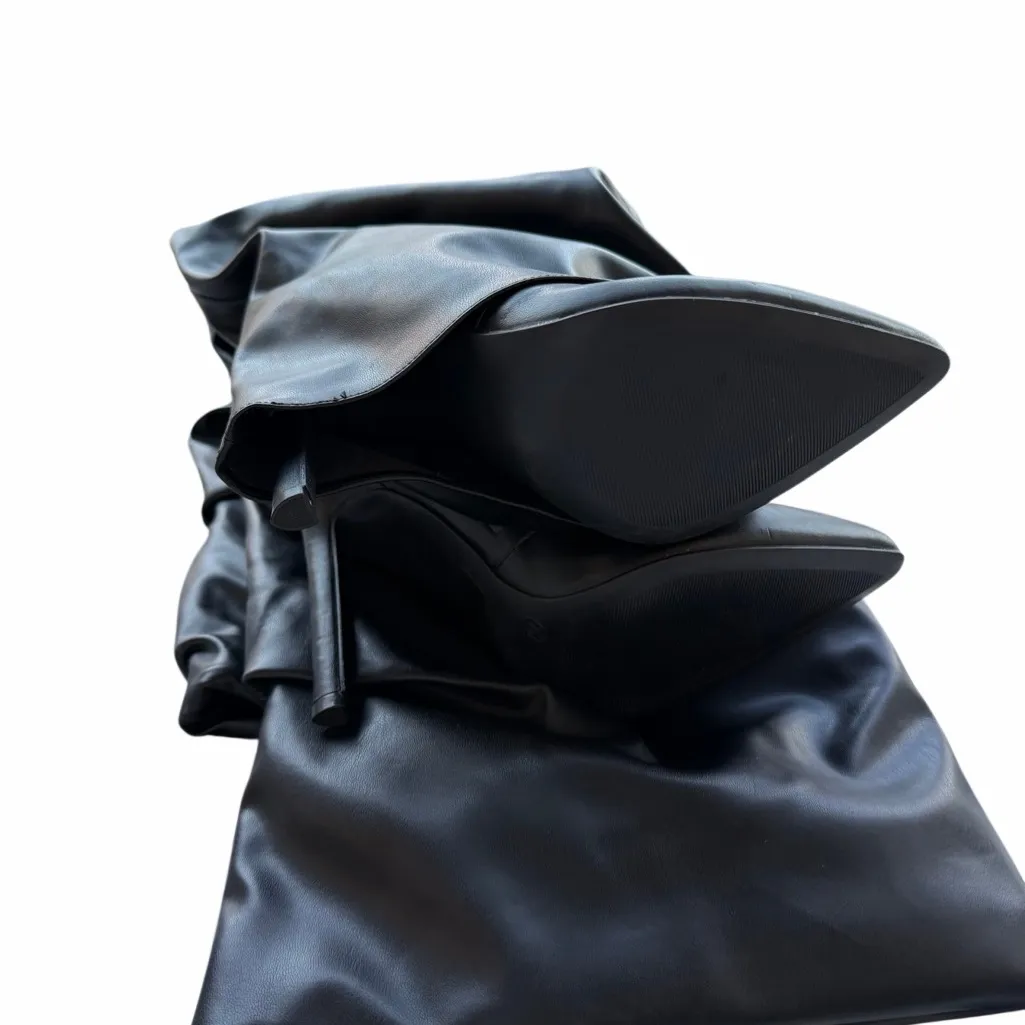 Wild Diva Lounge Over the knee Boot Size 7.5 Pointed Toe Stiletto Heel - Image 8