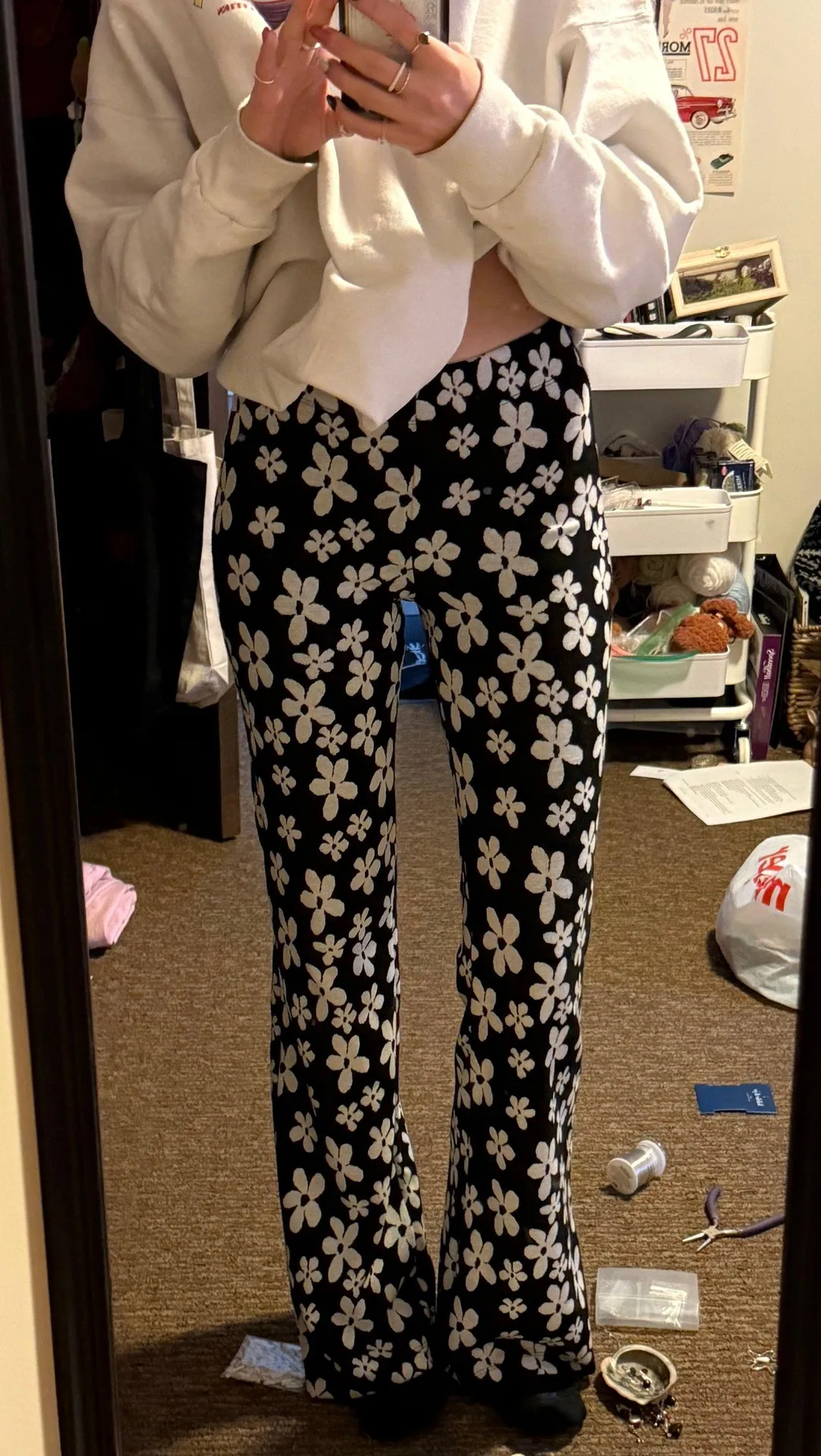 Floral Flare Pants - Image 5