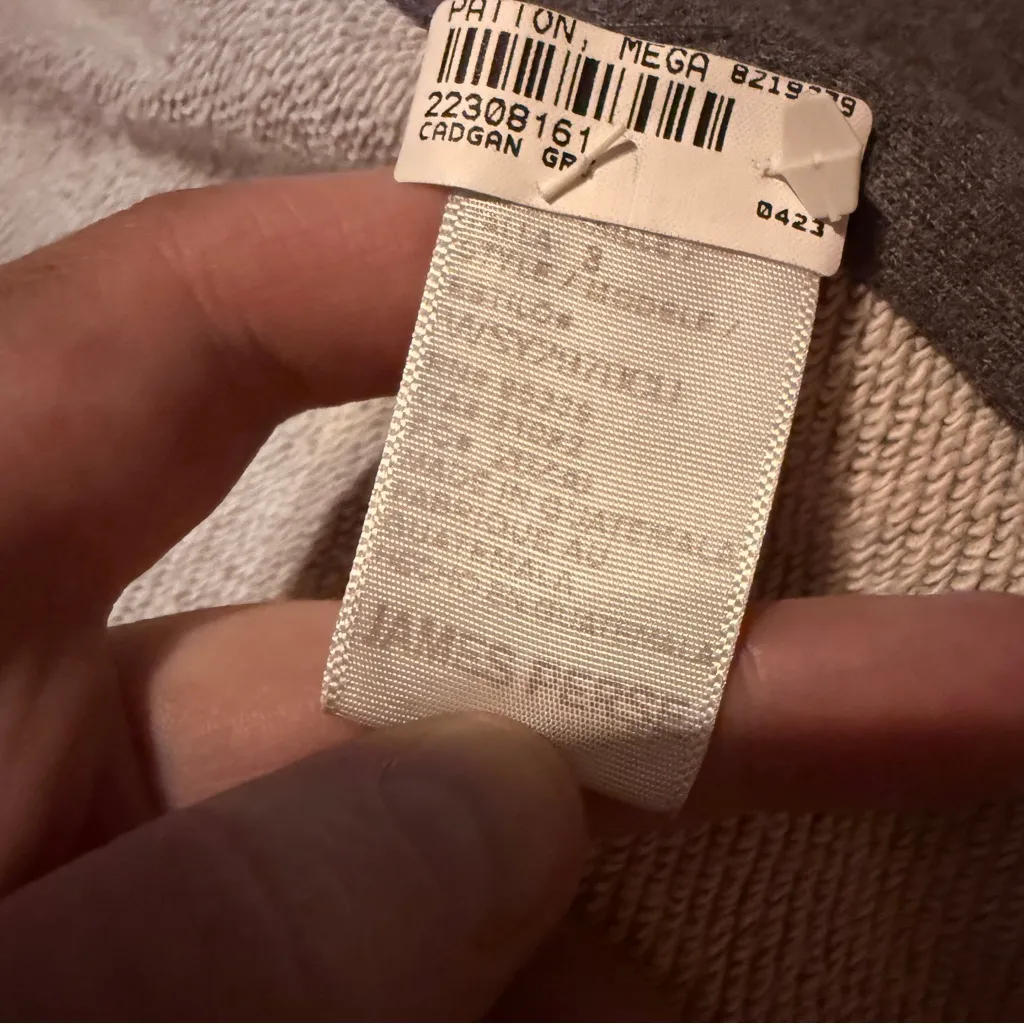 Standard James Perse Gray Long Sleeve Open Long Cardigan Sz 3 (L) - Image 7