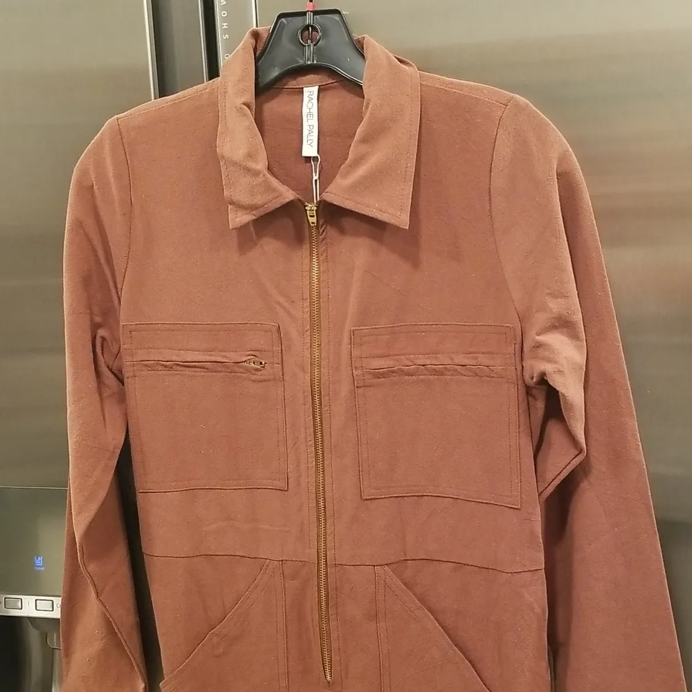 💕RACHEL PALLY💕 Winter Linen Canvas Shelby Jumpsuit ~ Masala Brown Small S NWT - Image 10