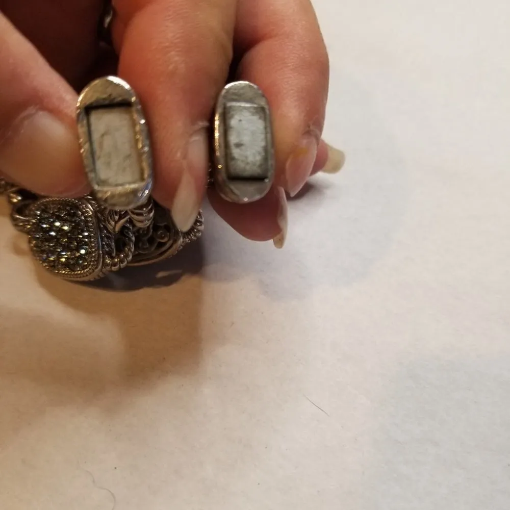 Satin Silvertone link bracelet Silver - Image 5