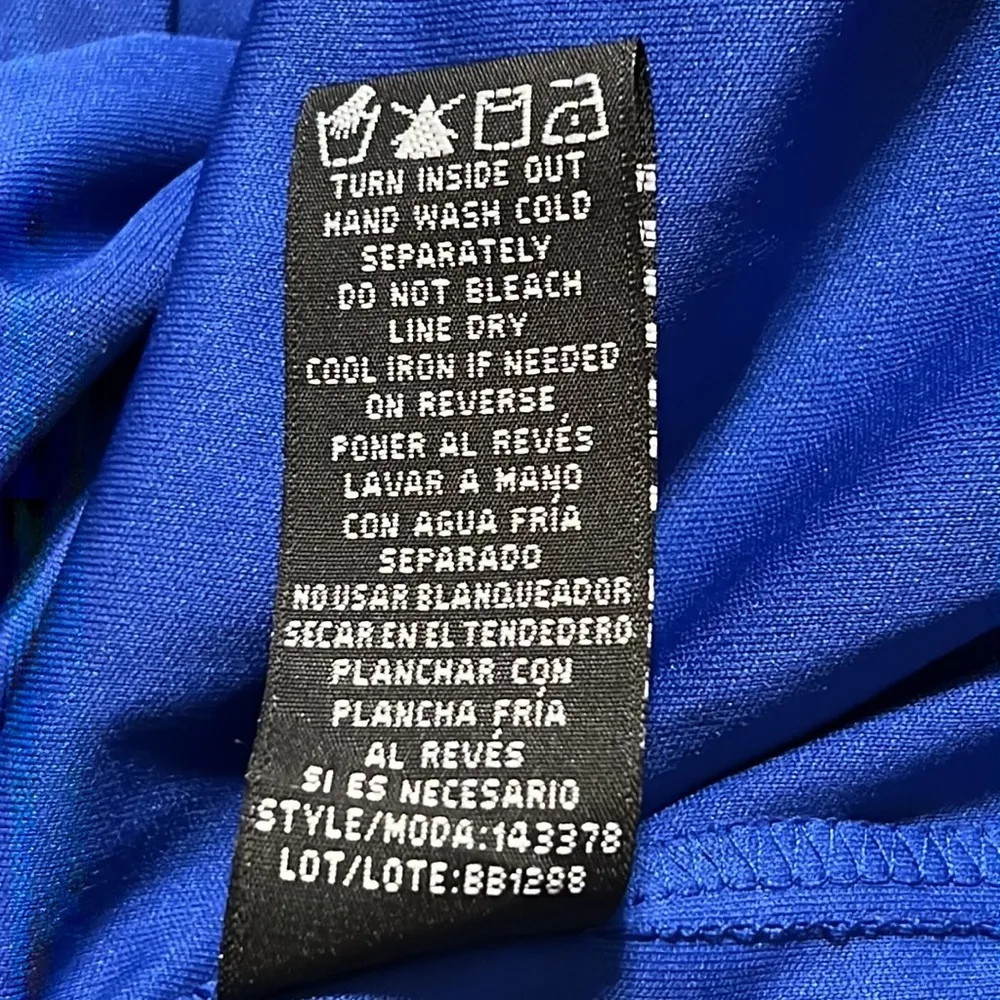 RONNI NICOLE women's size 16W cold shoulder dress cobalt blue sheath lined flaw - Image 9