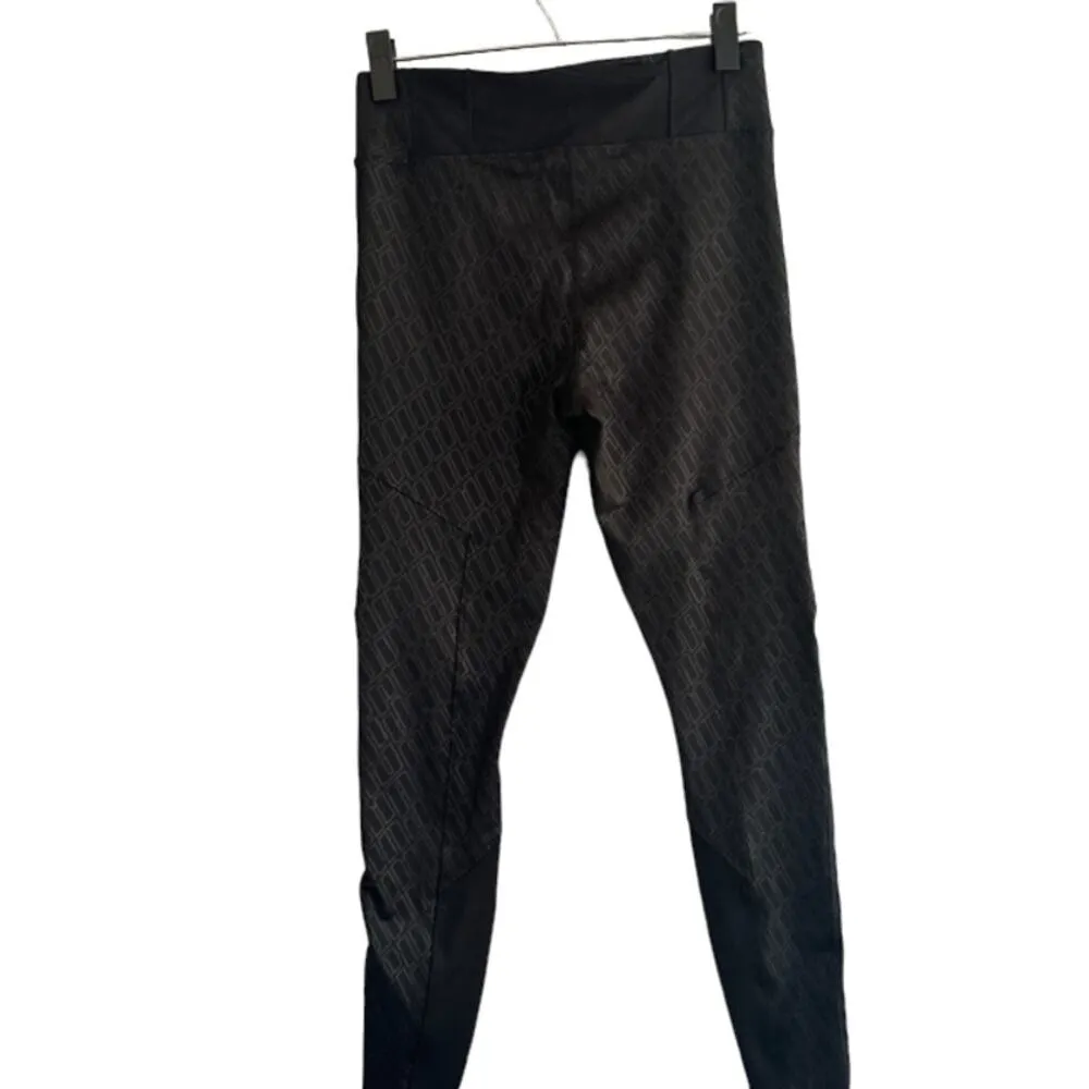 Puma Black Drycell Puma Logo Print Silver Cat Athletic Leggings Women Sz S - Image 2