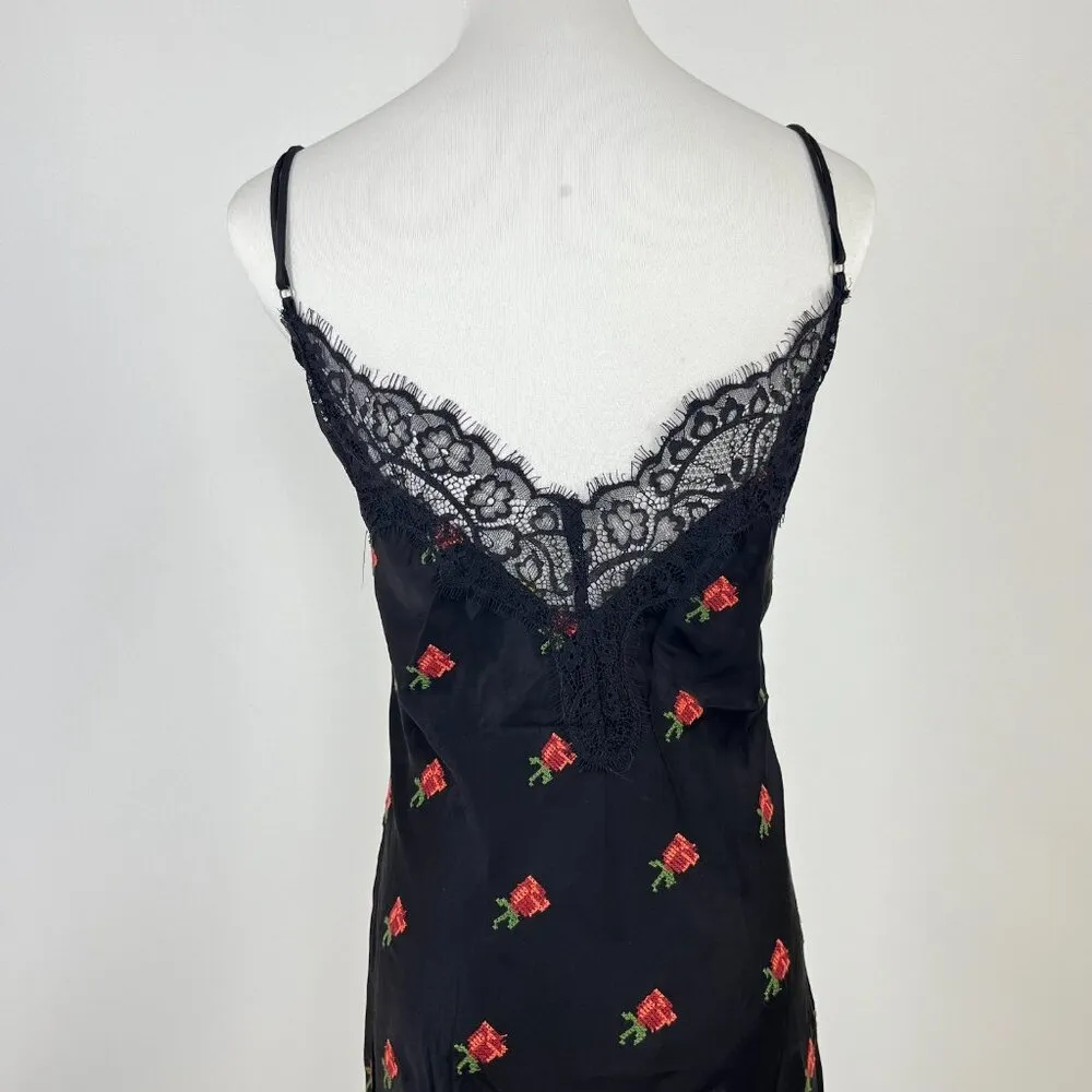 NWOT Farm Rio Embroidered Floral Lace Maxi Dress Size L V-Neck - Image 9