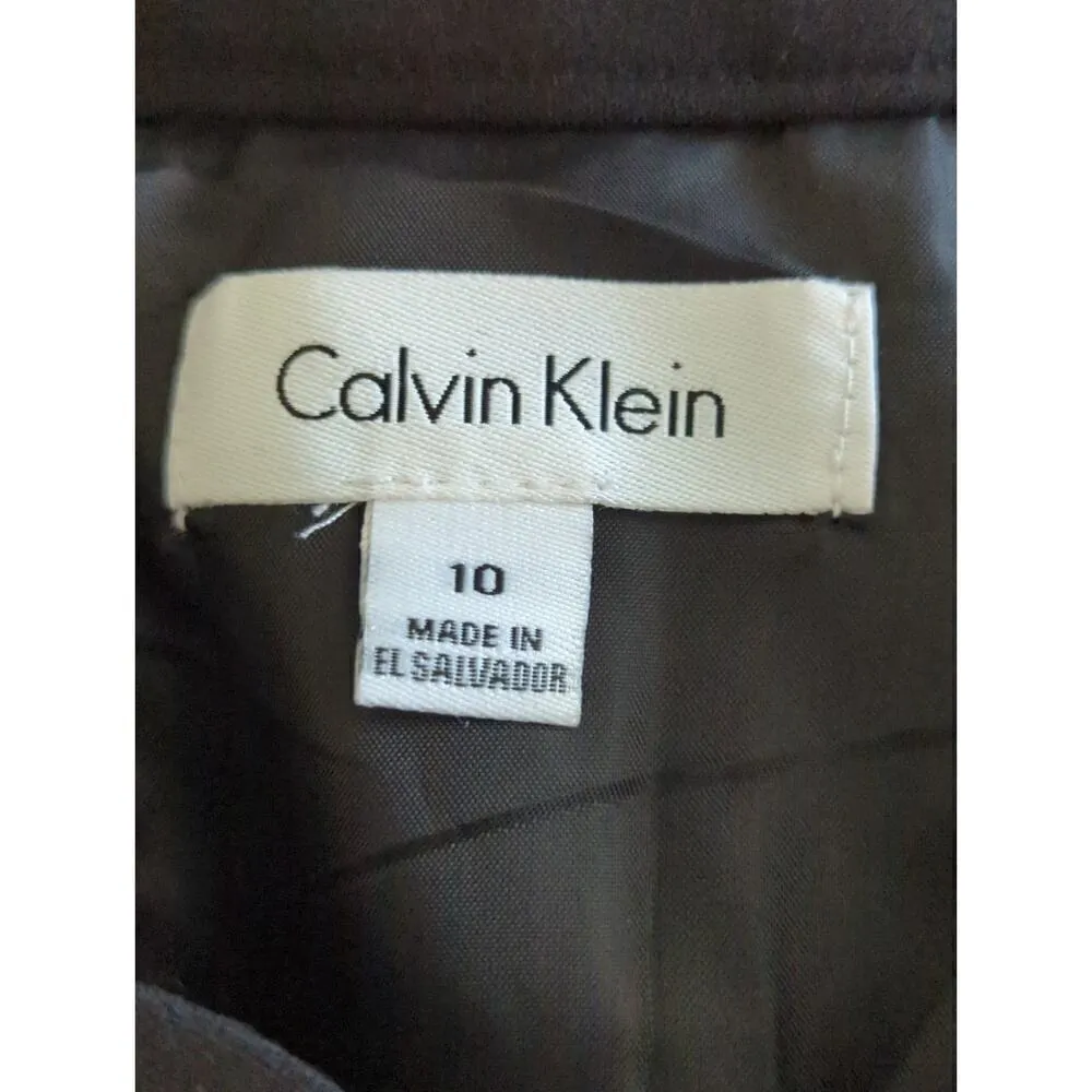 Calvin‎ Klein Women's Solid Stretch Back Zipper Pencil Skirts Black Size 10 - Image 7