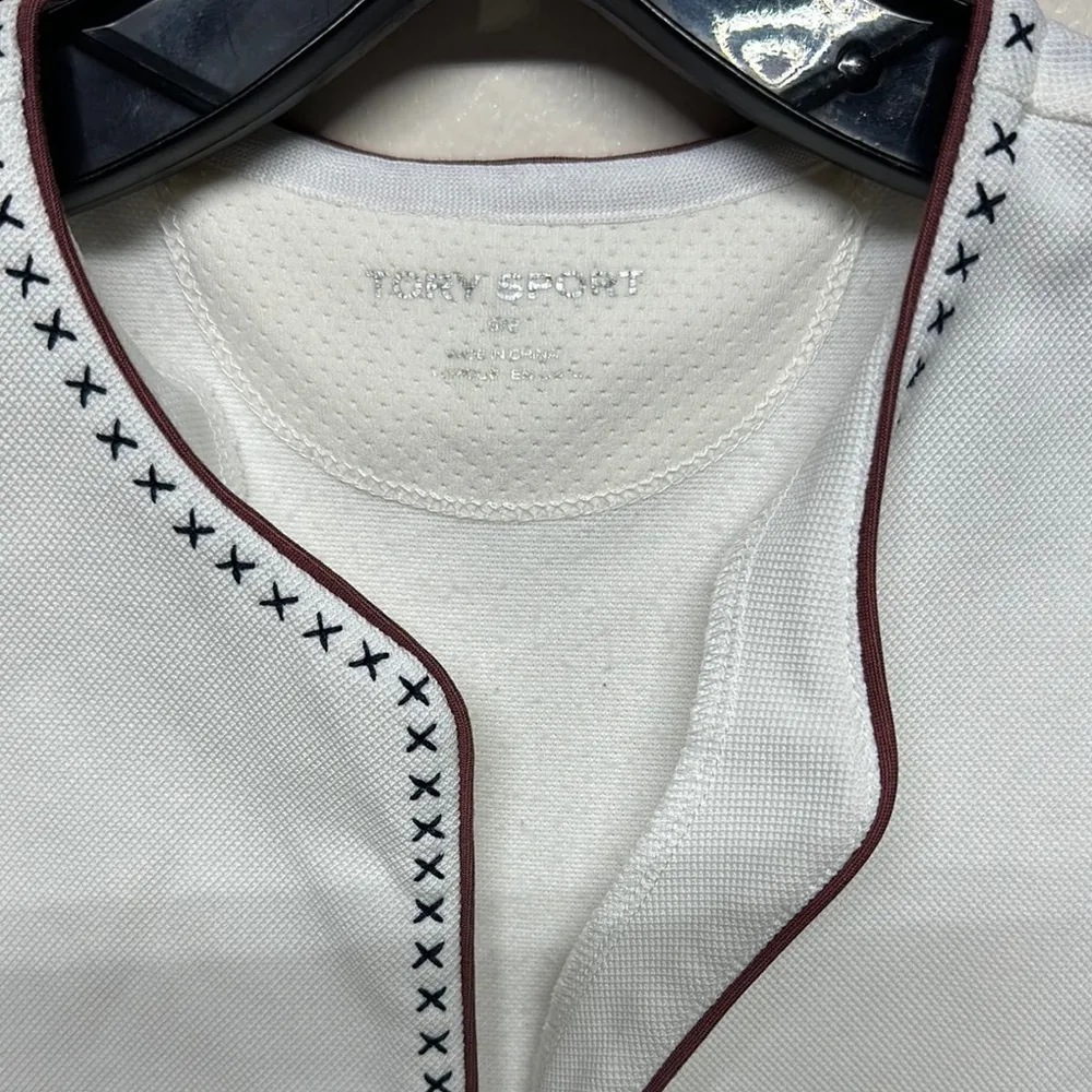 Tory Sport White Sleeveless Tennis Tank Dress with Quarter - Image 2