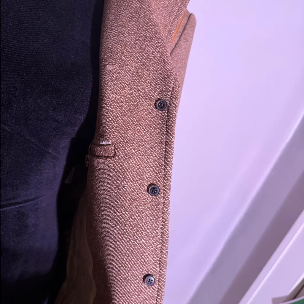 NWT Banana Republic Wool Riding Jacket with Leather Shoulder - Image 7