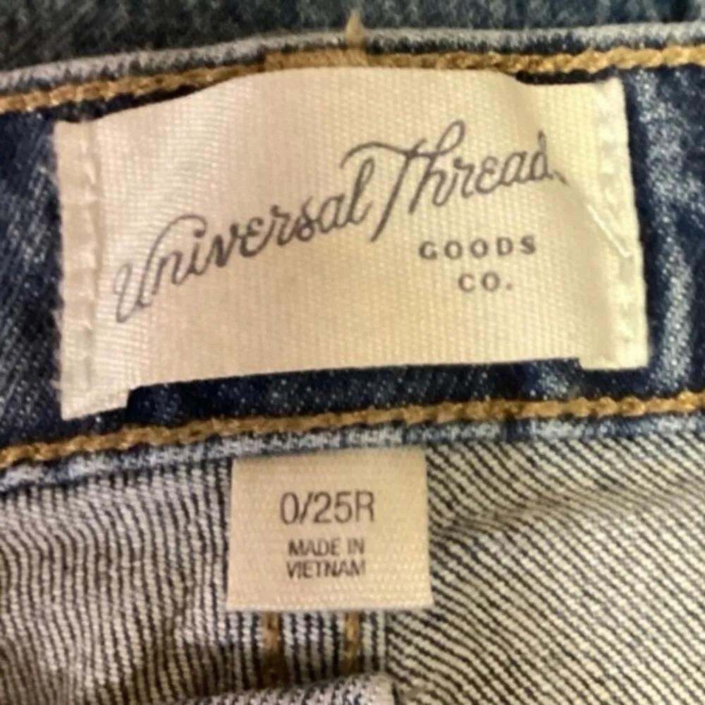 Universal Thread Womens Blue High Rise Tailored Wide Leg Ankle Denim Jeans Sz XS - Image 4