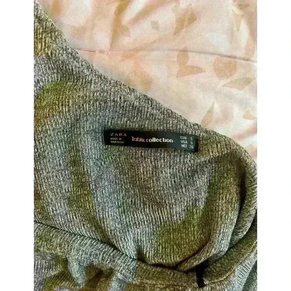 One Shoulder Sparkly Grey Long Sleeve Top by Zara Gray - Image 4