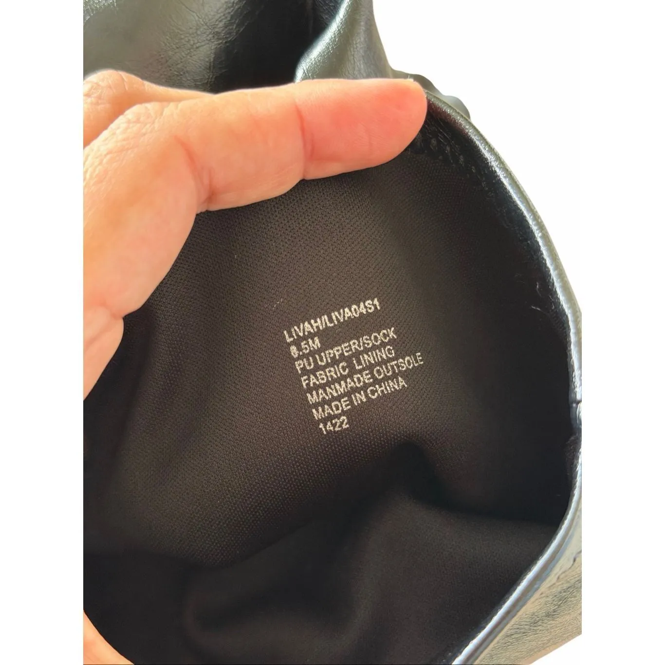 Steve Madden Tall Boot Size 8.5 Black Square Toe Chunky Block Heel NEW - Image 6