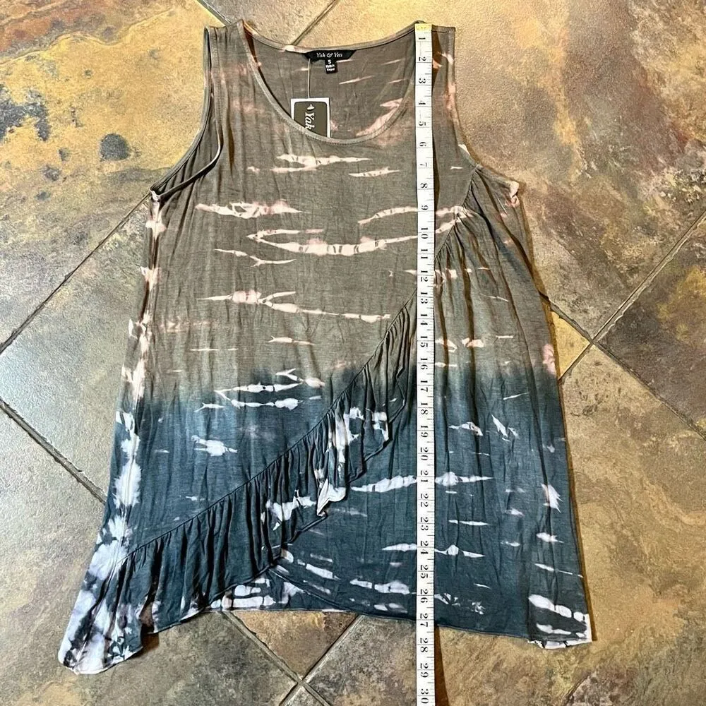 NWT Yak & Yeti Tye Dye Ombre Tank Small Blue - Image 6
