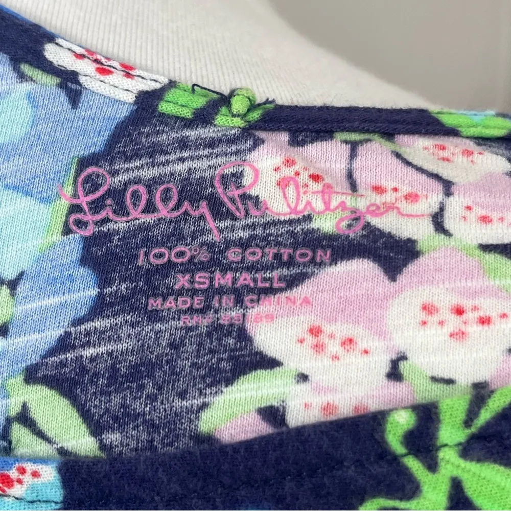 Lilly Pulitzer Leila top in foxy foxglove print size XS - Image 6