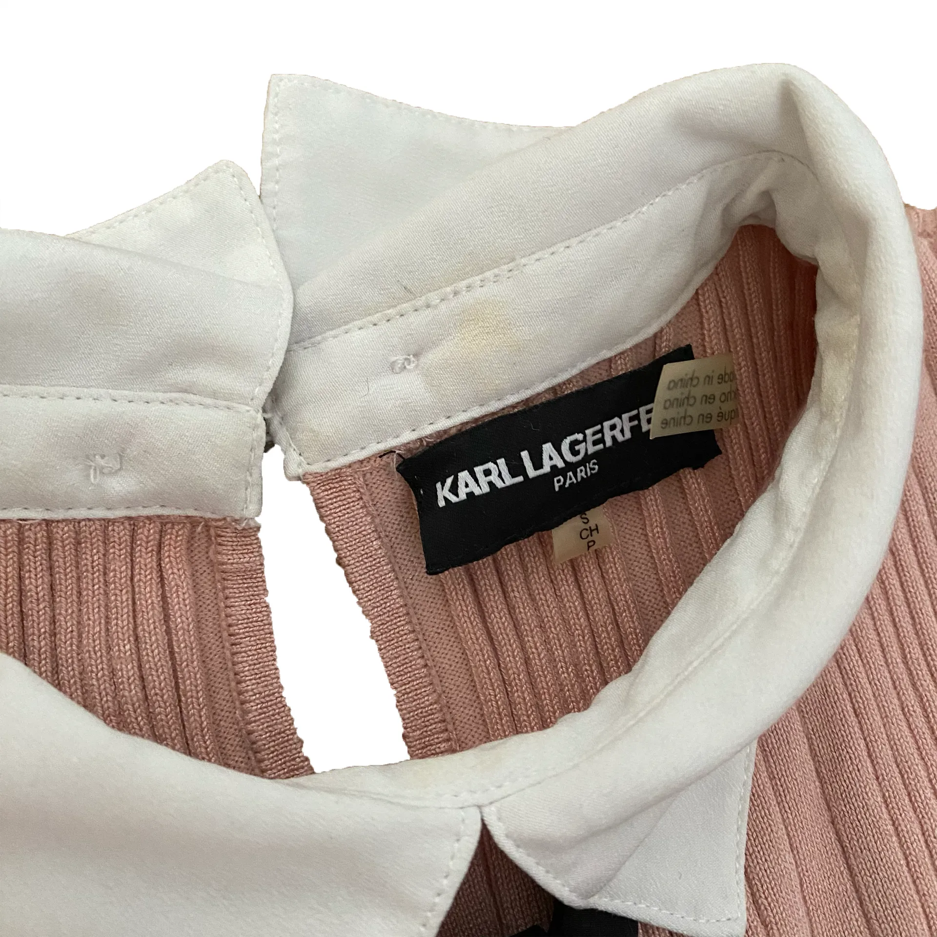 Karl Lagerfeld Pink Ribbed Top - Image 2