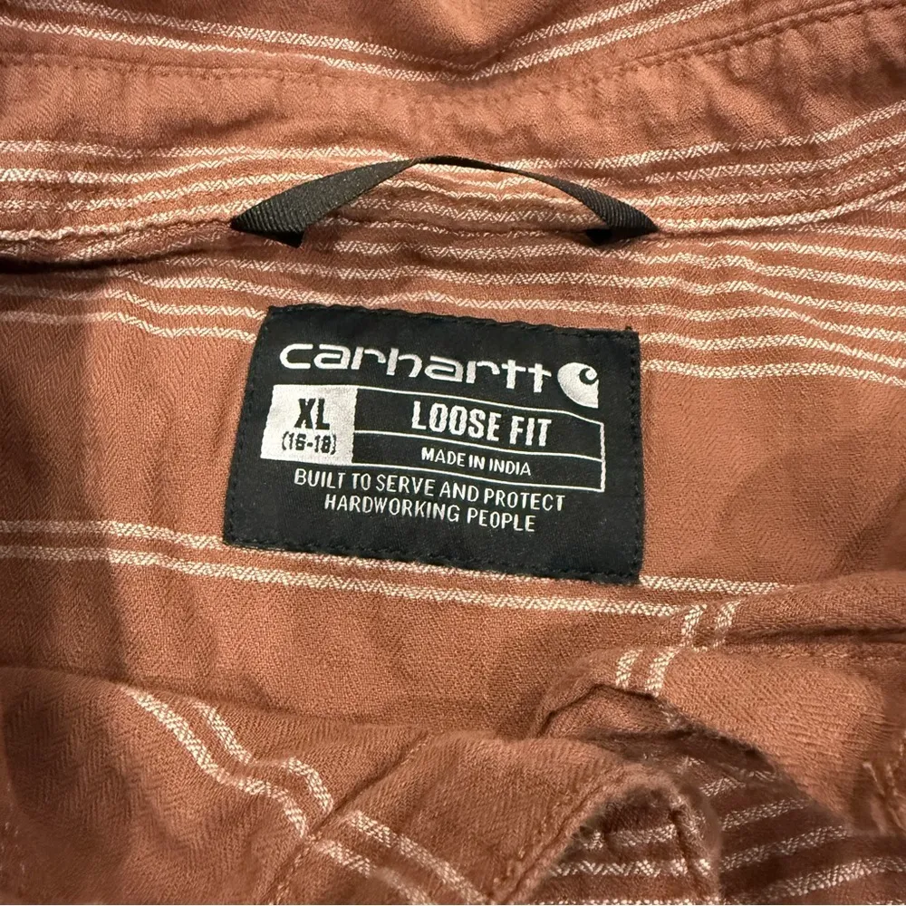 Carhartt Red Loose Fit Short Sleeve Button Down - Image 6