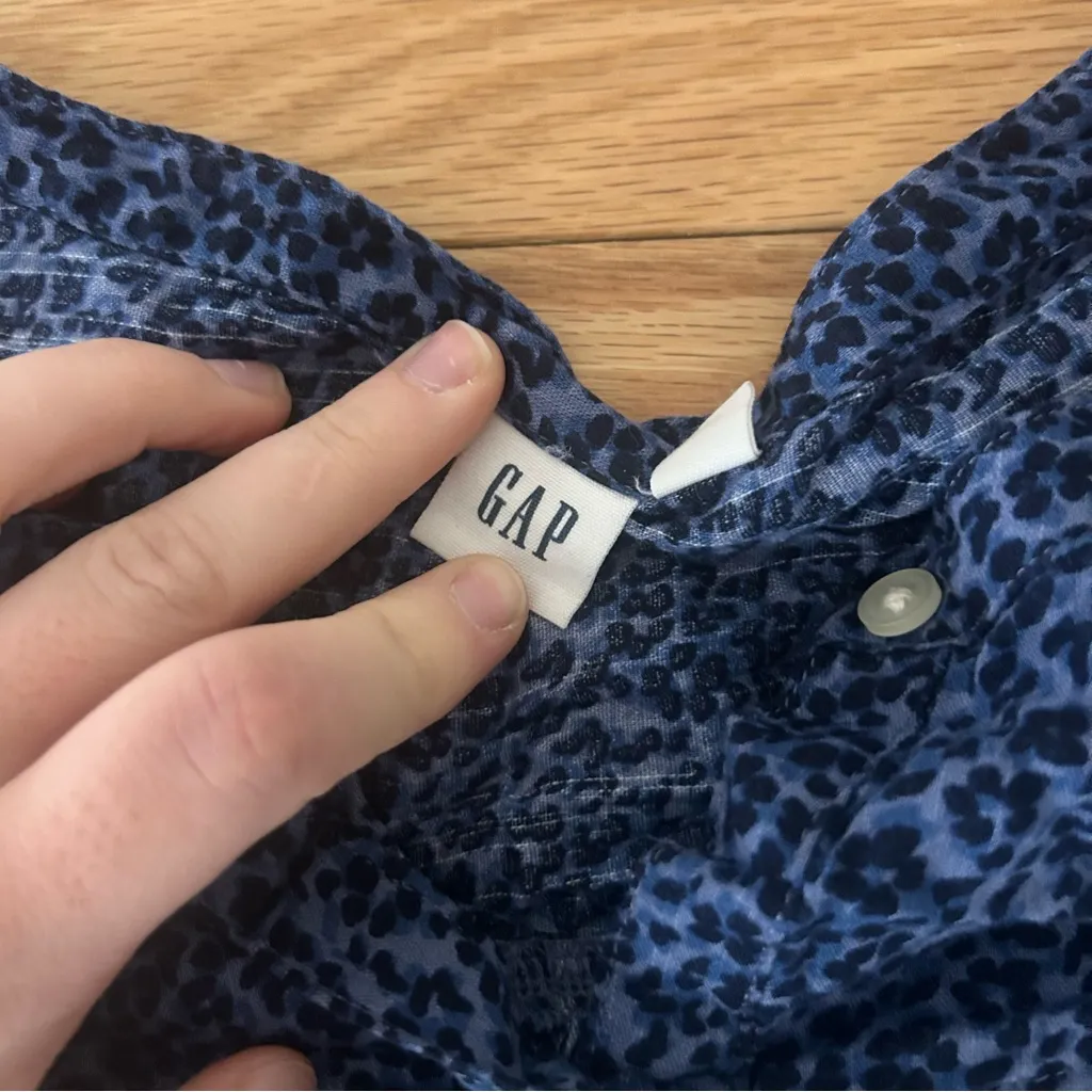 GAP Blue Animal Print Shirt - Image 2