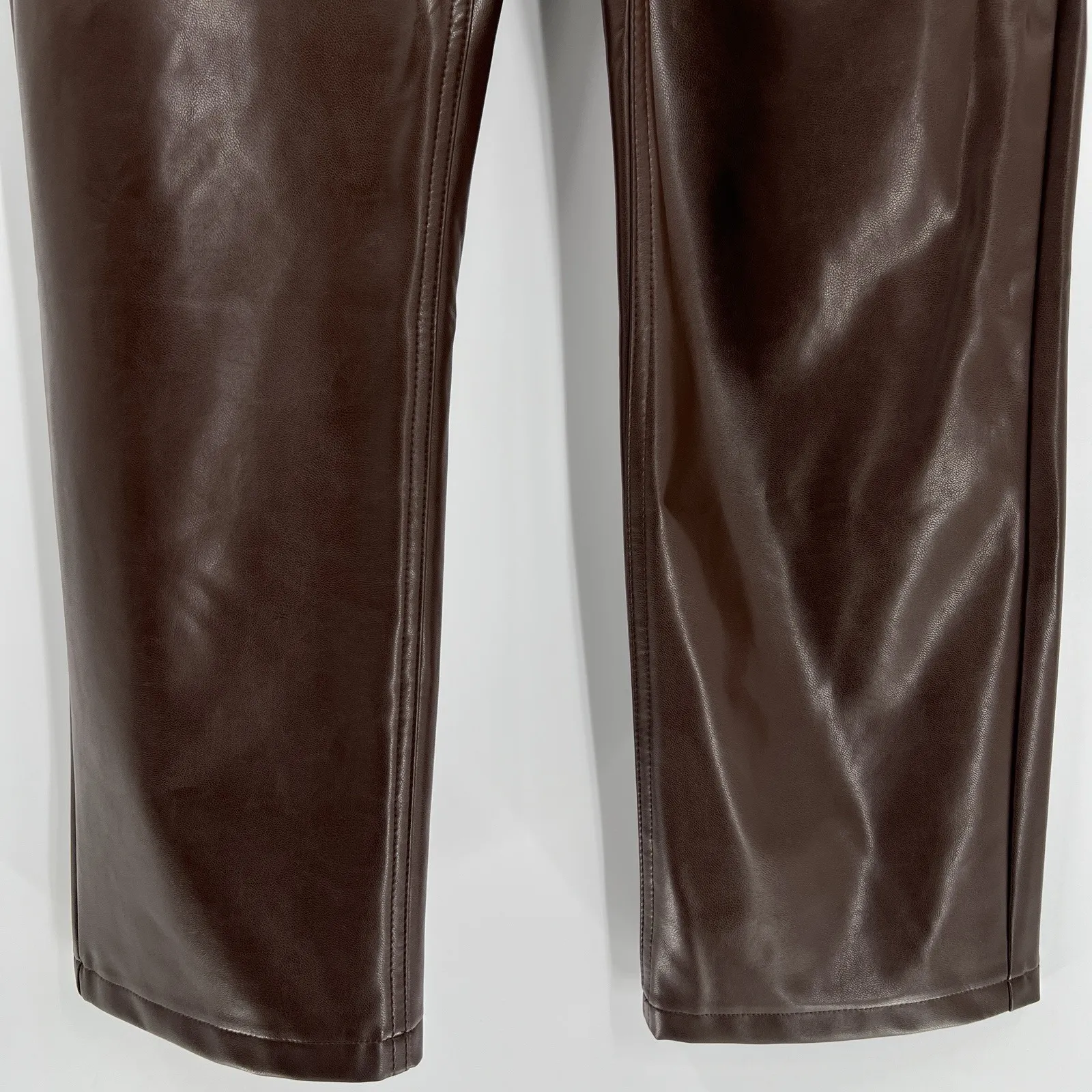 Abercrombie & Fitch Faux Leather 90s Straight High Rise Curve Love Women's 29/8 - Image 5