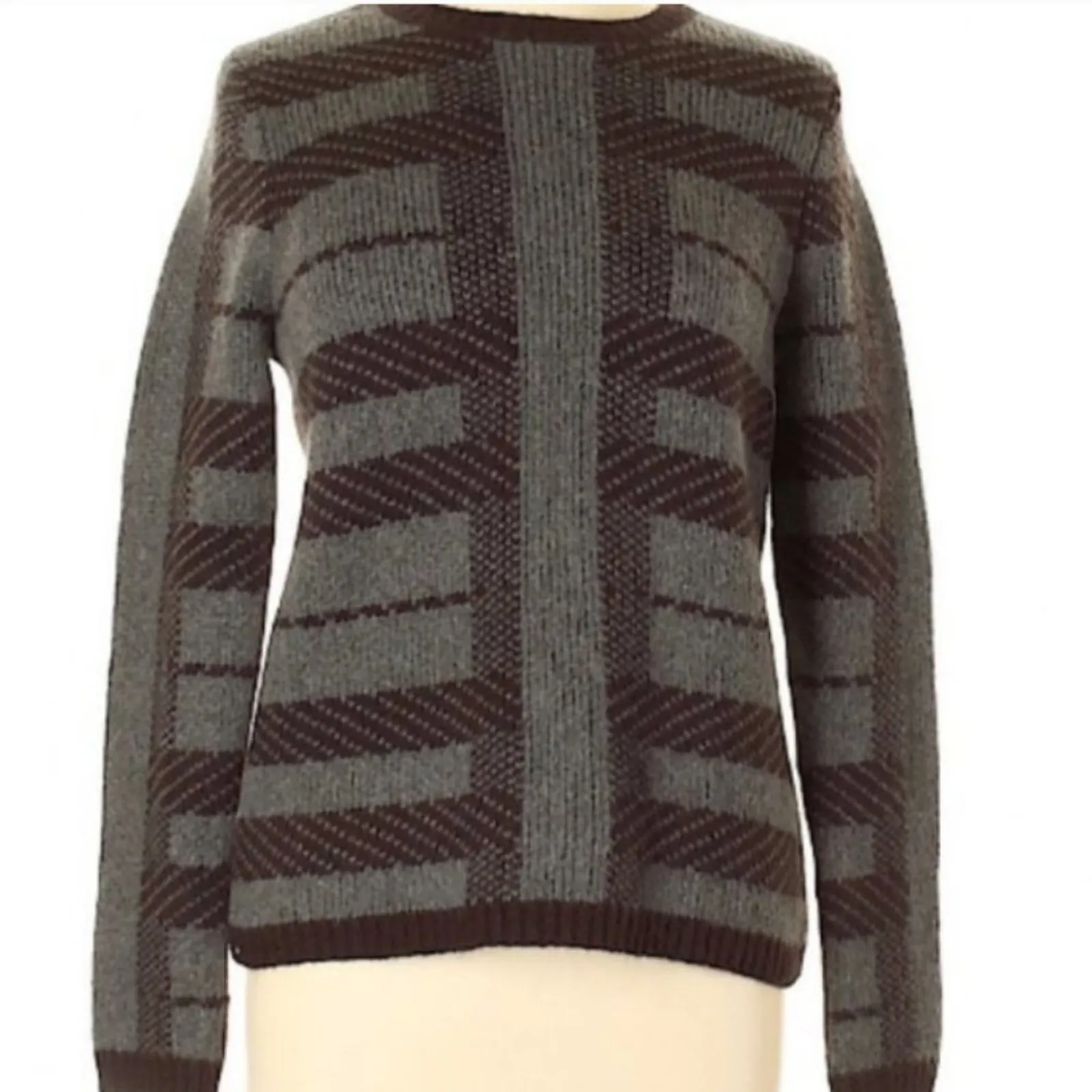 Ann Taylor Alpaca Rabbit Wool striped Sweater S - Image 2