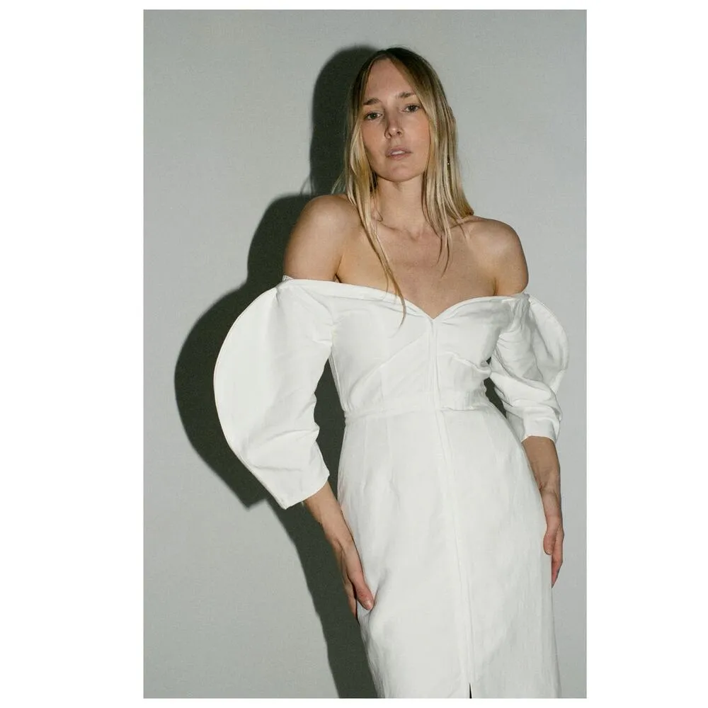 NWT Mara Hoffman Ivory Leonara Dress Size 2 - Image 7