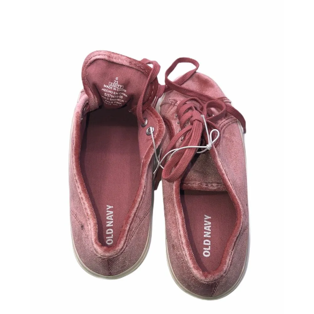 Old Navy Womens Lace Up Bubble Gum Pink Sneakers Sz 6 NWT - Image 7