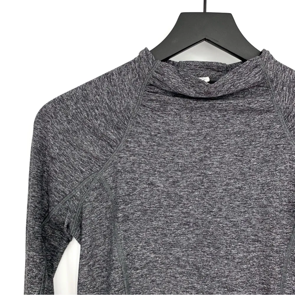 LULULEMON Warm It Up Long Sleeve Heathered Black 6 - Image 2