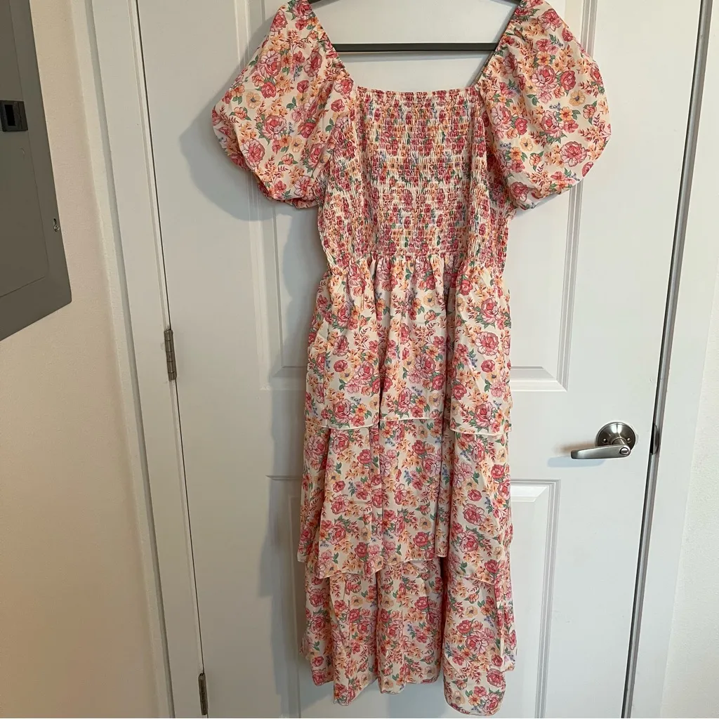 NEW Simply Southern Midi Dress Size XXL Tropical Pink Floral Print NWT - Image 8