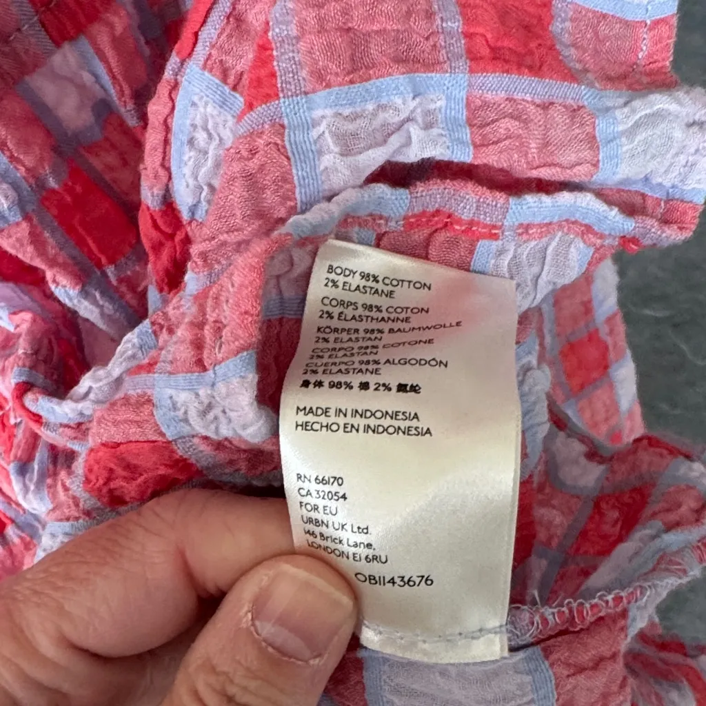 Anthropologie Checkered Sleeveless Blouse - Image 10