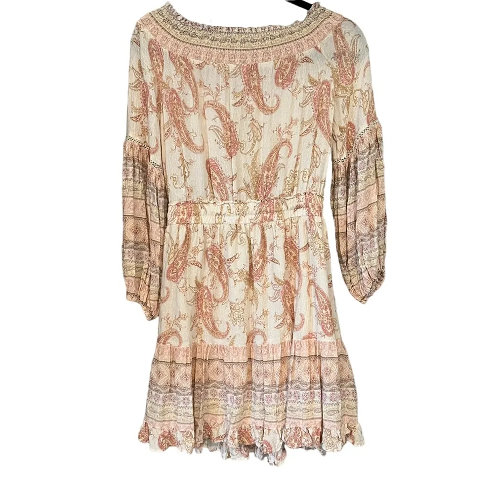 Versona Boho Paisley Print Fit and Flare Tiered Hem dress. - Image 5