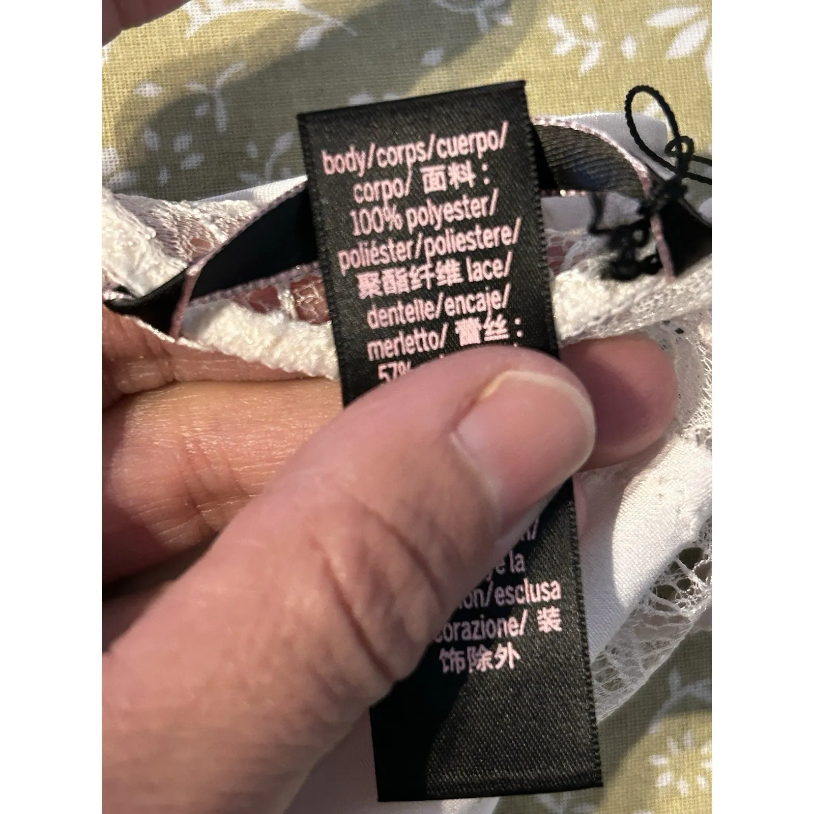 Victoria’s Secret Babydoll Slip Large Champagne Lace Embroidered Sleeveless NWT - Image 6