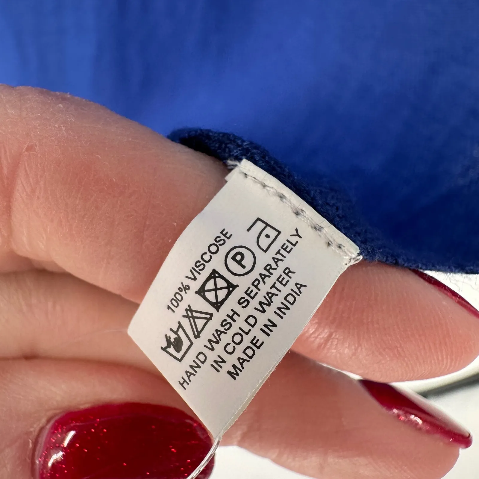 NWT BIJOUX TERNER Pashmina Ink Blue Viscose Scarf Fringed Shawl Wrap - Image 3