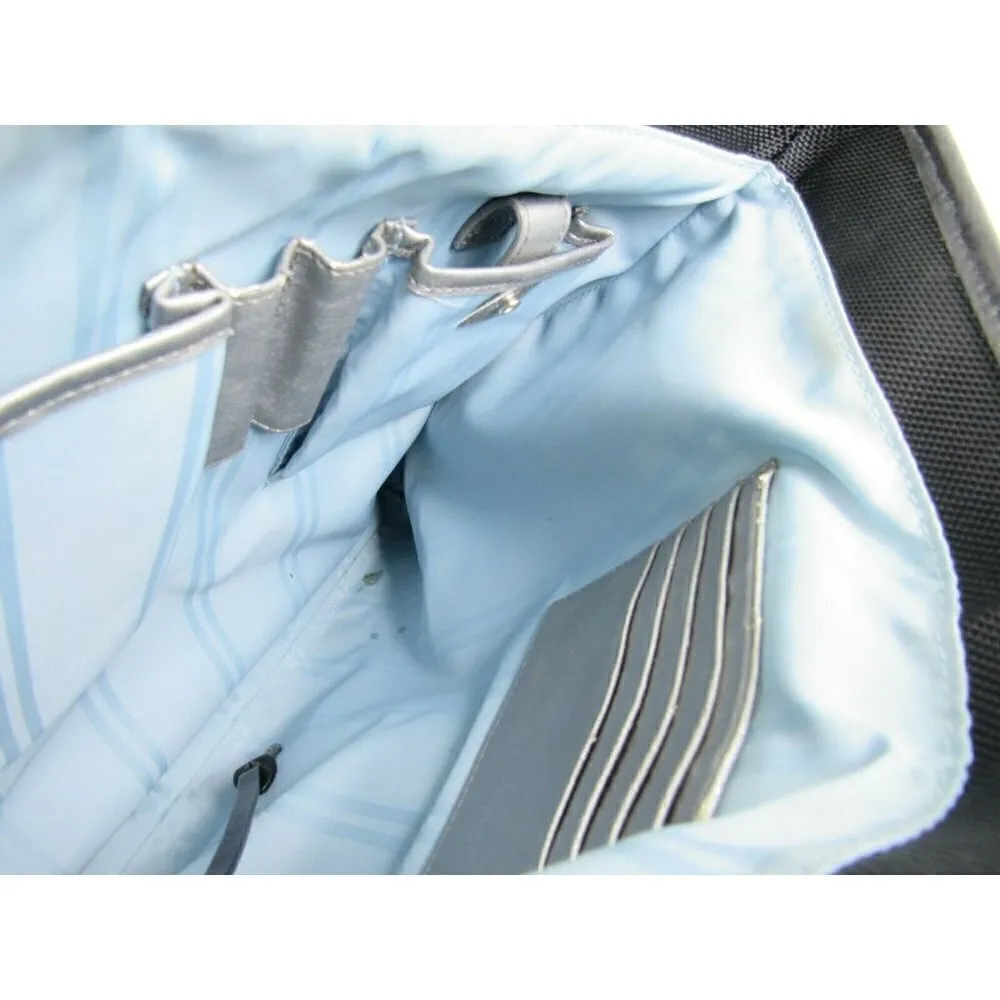 Tumi Black Nylon‎ Purse Tote Handbag Bag Leather Organizer Travel - Image 4