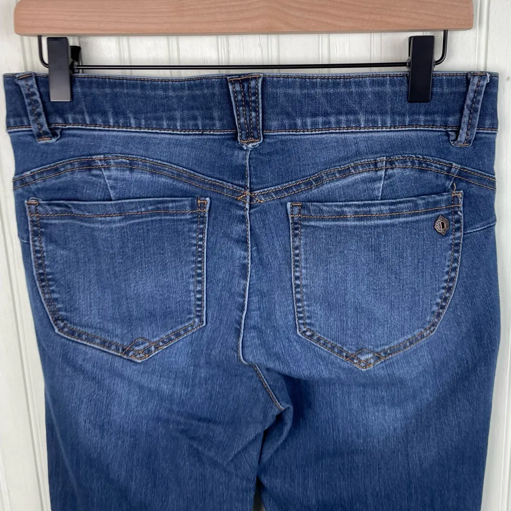 Democracy "Ab"solution Ankle Skimmer Indigo Jeans Women's Size 6 Stretch Cuffed - Image 8