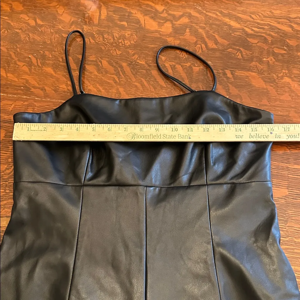 Banana Republic faux Leather Jumpsuit Black 10 - Image 14