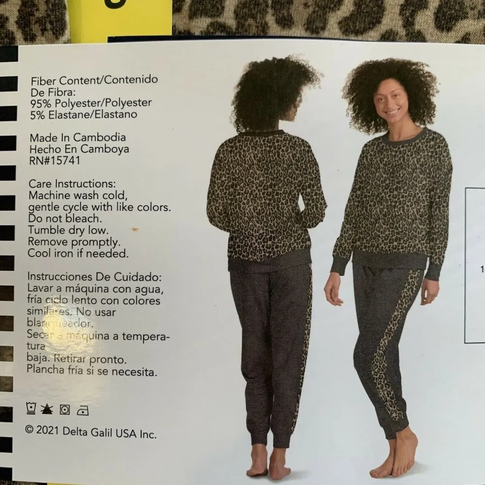 Splendid 2-Piece Pajama Set Leopard Animal Print Small S New NWT Pants RARE HTF - Image 6