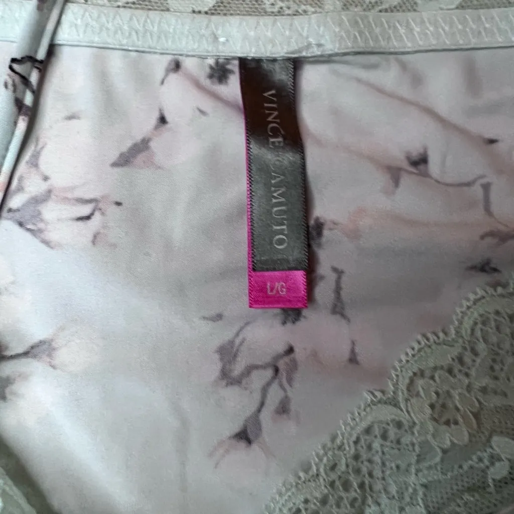 Vince Camuto Light Blue Floral Lace Trimmed Pajama Set Size Large - Image 7