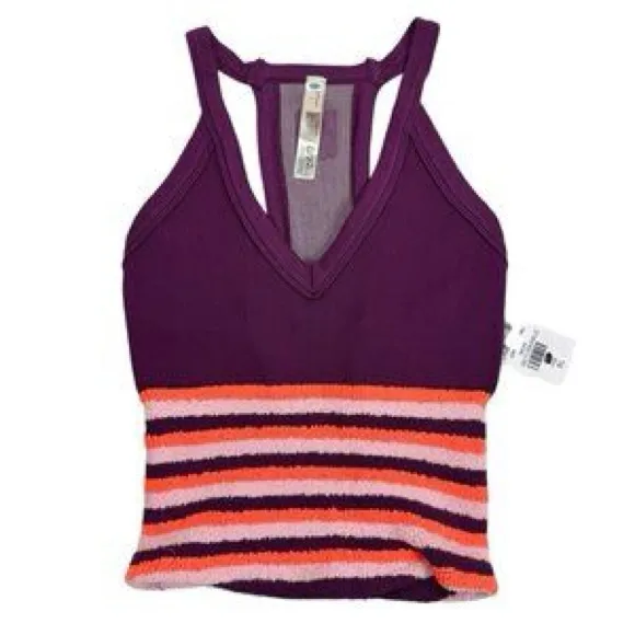 Free People Movement All Clear V Neck Striped Cami - Image 3